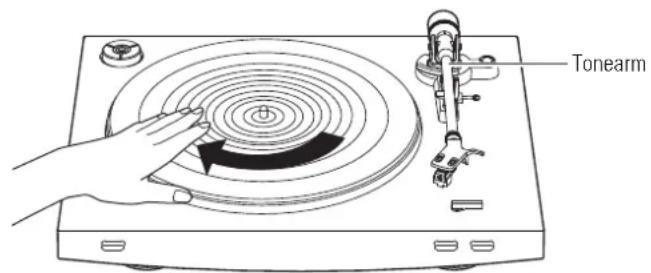 AUDIO TECHNICA ATLP3 - Rotating the platter - 1