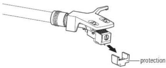 AUDIO TECHNICA ATLP3 - Retirez le protecteur de cellule. - 1