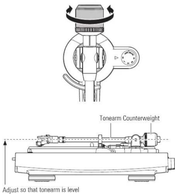 AUDIO TECHNICA ATLP3 - Setting tonearm balance - 2