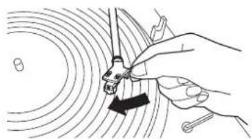 AUDIO TECHNICA ATLP3 - Placez le bras de lecture à l'endetroit désiré (sillon) sur le disque. - 1