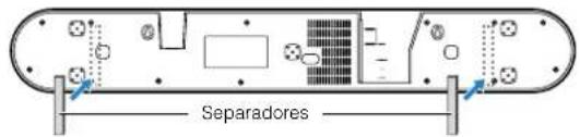 YAMAHA YAS108 - Coloque la plantilla de montaje (incluida) sobre una pared y marque los orificios de los tornillos. - 3