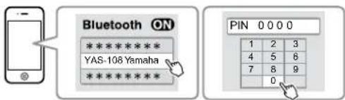 YAMAHA YAS108 - Selecteer "YAS-108 Yamaha" (of "YamahaAV") van de lijst. - 1