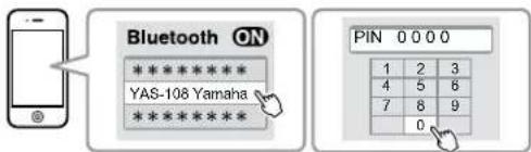 YAMAHA YAS108 - Select "YAS-108 Yamaha" (or "YamahaAV") in the list. - 1