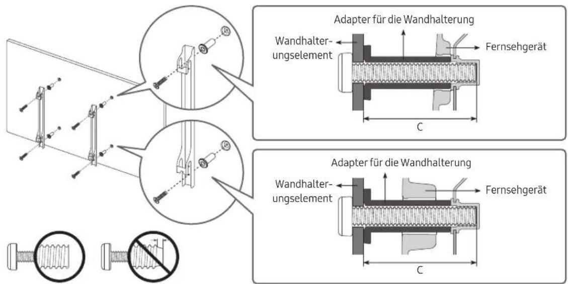 SAMSUNG QLED QE43Q60R - Montieren des Geräts an der Wand - 2