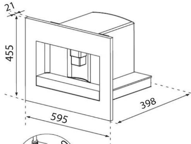 WHIRLPOOL ACE 102 IXL - Dimensions en mm - 1