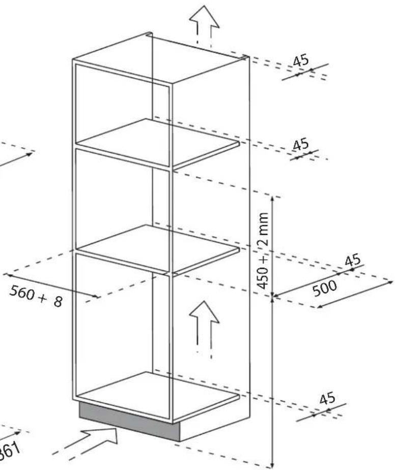 WHIRLPOOL ACE 102 IXL - Dimensiuni in mm - 2