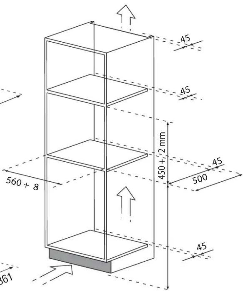 WHIRLPOOL ACE 102 IXL - Dimensions in mm - 2