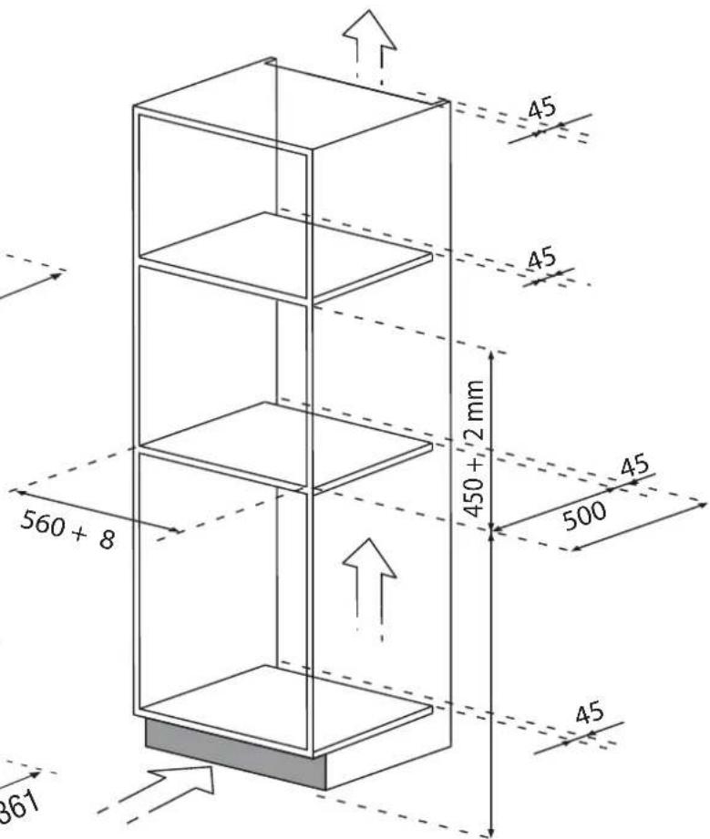 WHIRLPOOL ACE 102 IXL - Dimensioni in mm - 3