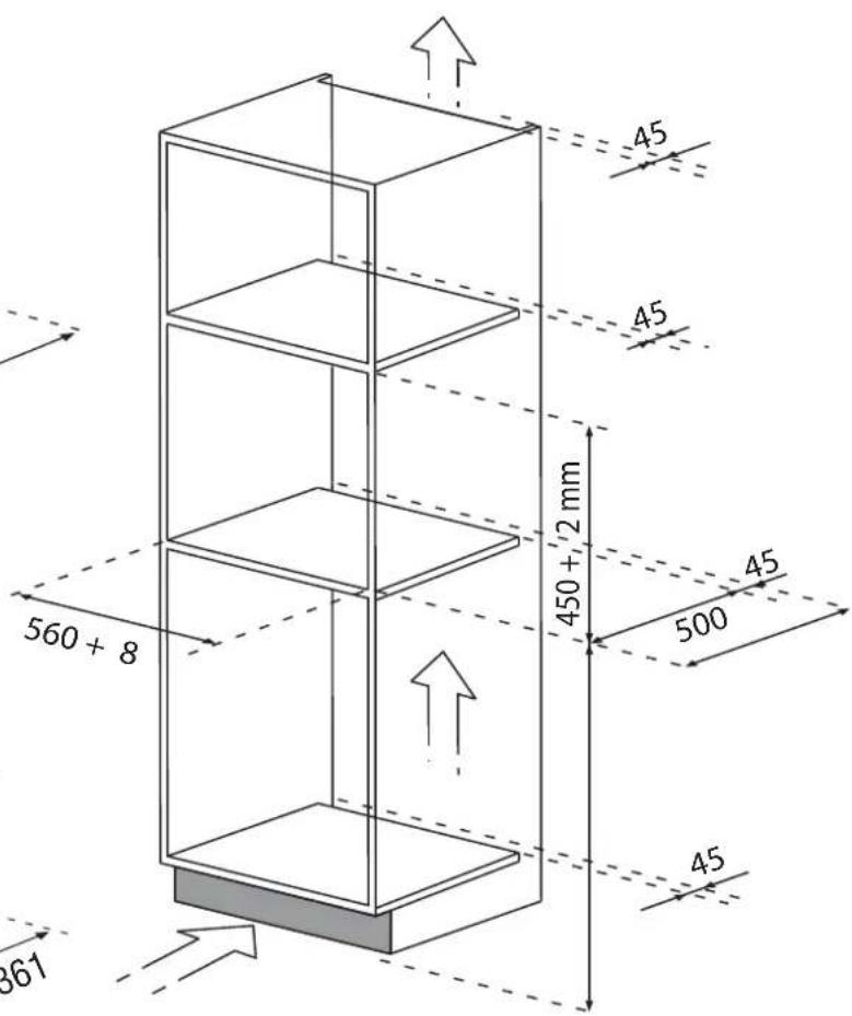 WHIRLPOOL ACE 102 IXL - Dimensions en mm - 3
