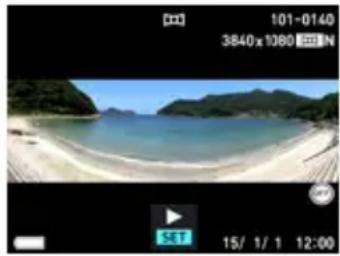 CASIO Exilim EX10 - 按[SET]开始播放全景。 - 1