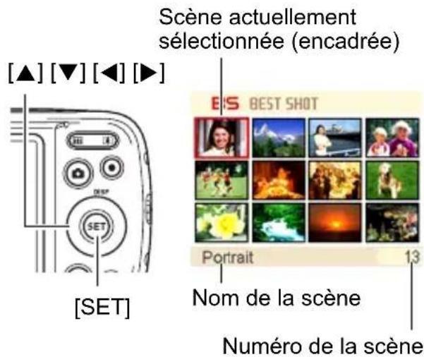 CASIO Exilim EXN50 - Utilisez [▲] et [▼] pour sélectionner l'option inférieure (BS) sur le panneau de commande, puis appuyez sur [SET] (page 31). - 1