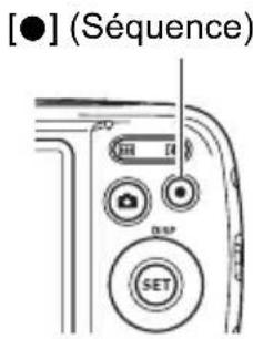 CASIO Exilim EXN50 - 2.En mode REC, dirigez l'appareil photo vers le sujet et appuyez sur [●] (Sequence). - 1