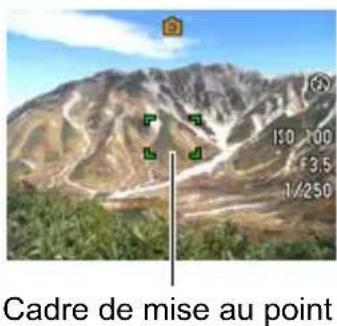 CASIO Exilim EXN50 - 2.Appuyez a mi-course sur le déclencheur pour faire la mise au point. - 2