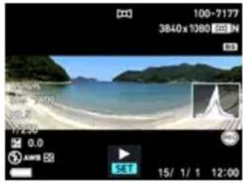 CASIO Exilim EXZR50 - 按[SET]开始播放全景。 - 1