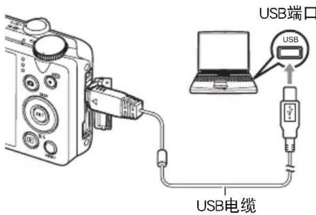 CASIO Exilim EXZR500 - ■ 将相机连接到电脑并保存文件 - 1