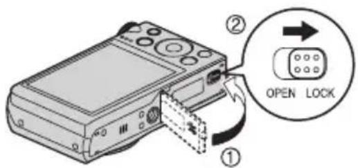 CASIO Exilim EXZR500 - 关闭电池盖。 - 1