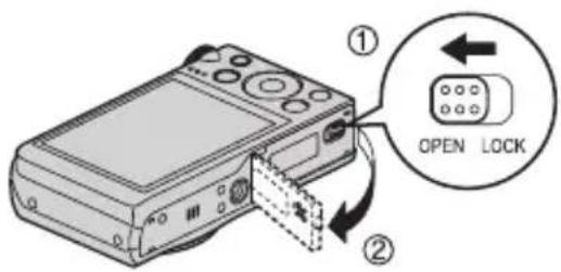CASIO Exilim EXZR500 - 装入存储卡 - 1