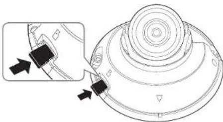 Hanwha QND8011 - Insertion d'une carte mémoire Micro SD - 1