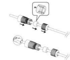 Hanwha QNO8080R - Comment connecter le câble RJ45 étanche à un câble LAN - 1
