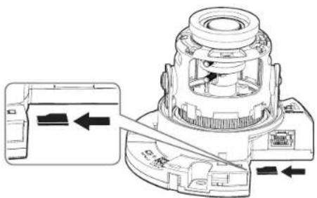 Hanwha QNO6082R - Insertion d'une carte memoire Micro SD (QNO-6012R/6022R/6032R/6072R/6082R) - 8