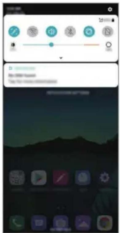 LG LMX520EMW - Panneau de notifications - 1
