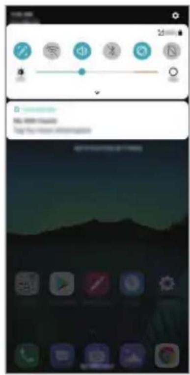 LG LMX520EMW - Notifications panel - 1