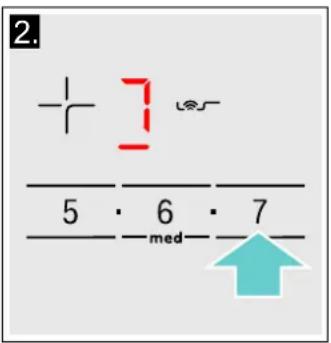 BOSCH PUF631FC5E - Sélectionner un foyer et une position de chauffe - 2