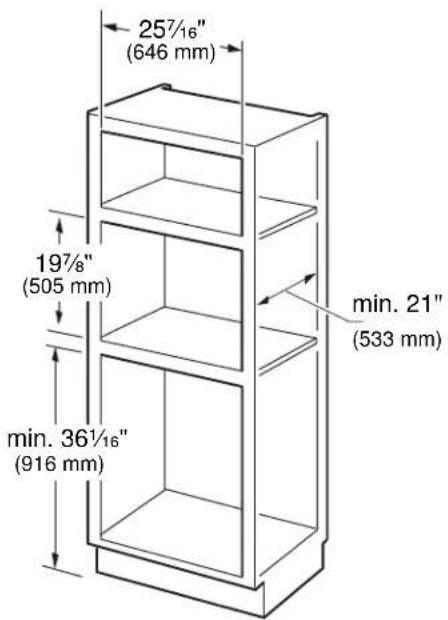 BOSCH HMB5051 - Cabinet Cutout Dimensions - 1