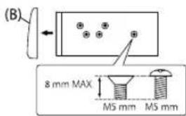 (B) 8 mm MAX M5 mm M5 mm