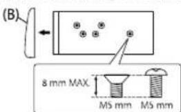 (B) 8 mm MAX 55 mm M5 mm