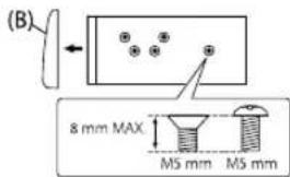 (B) 8 mm MAX M5 mm M5 mm