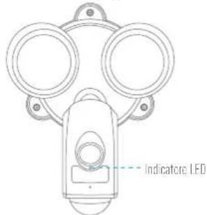 EZVIZ Floodlight LC1 - Passo 7 Verifica dell'alimentazione della telecamera con luce di sicurezza - 1