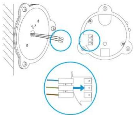 EZVIZ Floodlight LC1 - Paso 4 Fije la cámara-lámpara de seguridad a la placa de base - 1