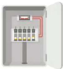 EZVIZ Floodlight LC1 - Étape 6 Mettre le circuit de la lumière de sécurité sous tension. - 1