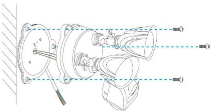EZVIZ Floodlight LC1 - Step4 Mount the security light camera to the base plate - 2