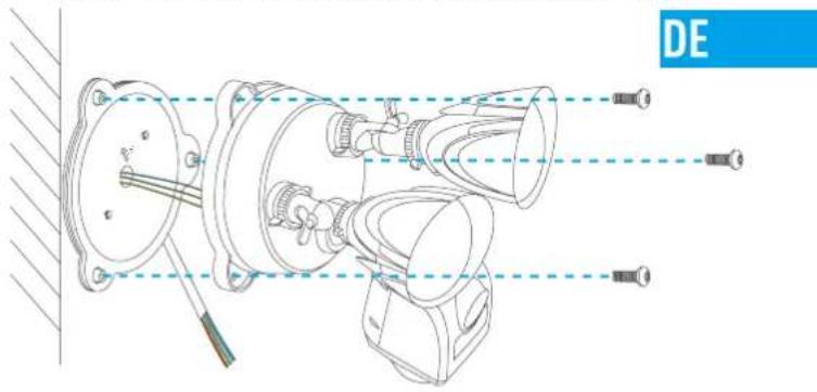 EZVIZ Floodlight LC1 - Schritt 4 Montieren der Überwachungslichtkamera auf der Grundplatte - 2