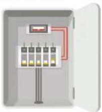 EZVIZ Floodlight LC1 - Stap 1 Schakel de elektriciteit uit bij de schakelaar die het circuit van de beveiligingslichten bedient. - 1