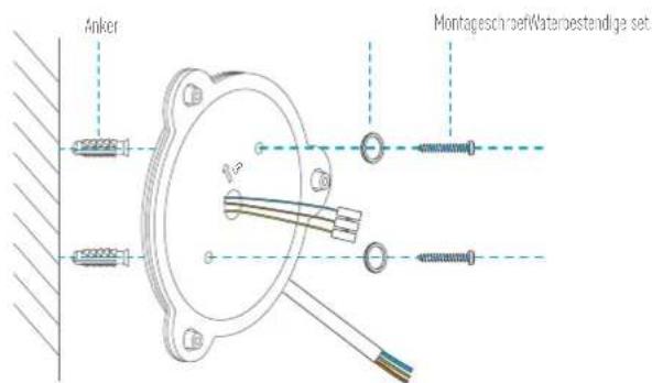 EZVIZ Floodlight LC1 - Stap 3 Bevestig de basisplaat aan de wand. - 1