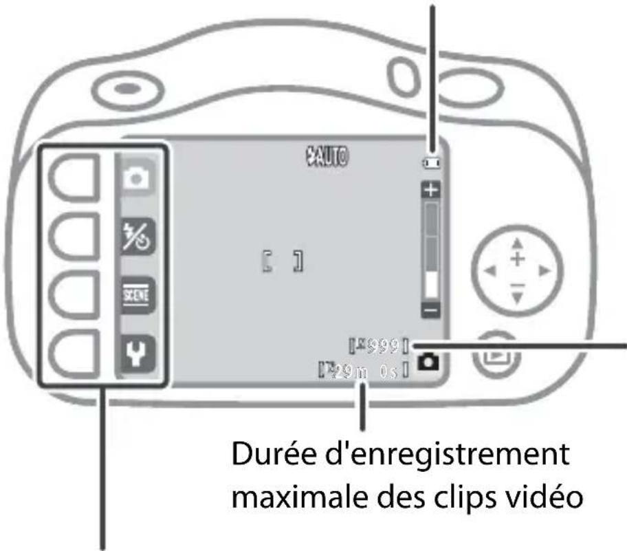 NIKON Coolpix W150 - Niveau de charge de l'accumulateur - 1