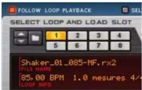 PROPELLERHEAD Reason 5.0 - Sélectionner la boucle et Charger l'emplacement - 1