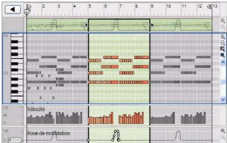 PROPELLERHEAD Reason 5.0 - Ouvrir un clip de notes pour l'edition - 2