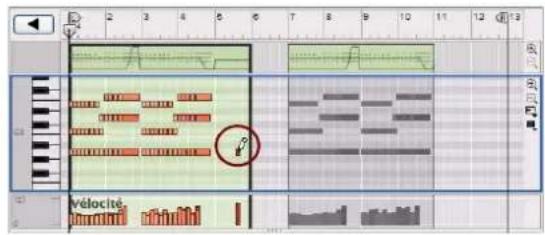 PROPELLERHEAD Reason 5.0 - À propos du dessin de notes en dehors d'un clip ouvert - 2
