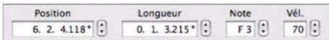 PROPELLERHEAD Reason 5.0 - Édition de notes et dévenements dans l'inspecteur - 1
