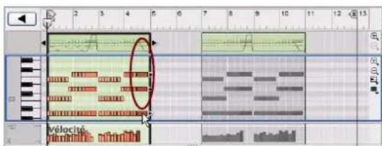PROPELLERHEAD Reason 5.0 - À propos du déplacement de notes en dehors ou entre des clips - 3