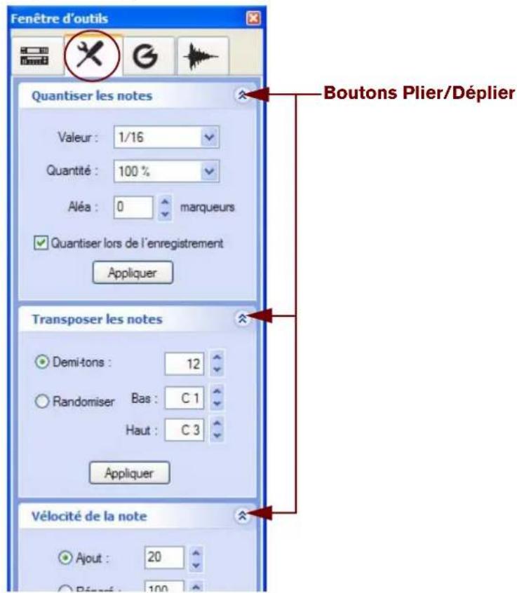 PROPELLERHEAD Reason 5.0 - Outils d'edition de la fenêtre Outils - 1