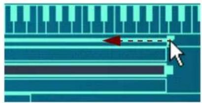 PROPELLERHEAD Reason 5.0 - En déplaçant les poignées de limites de zone dans la barre de l'onglet - 5
