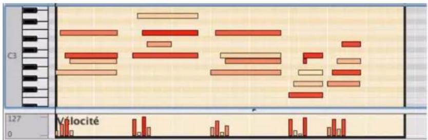 PROPELLERHEAD Reason 5.0 - Édition manuelle de la velocité des notes - 1