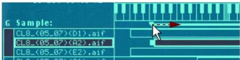 PROPELLERHEAD Reason 5.0 - En déplaçant les poignées de limites de zone dans la barre de l'onglet - 3