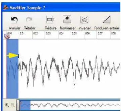 PROPELLERHEAD Reason 5.0 - Application de fondu en entrée/en sortie sur des samples - 1
