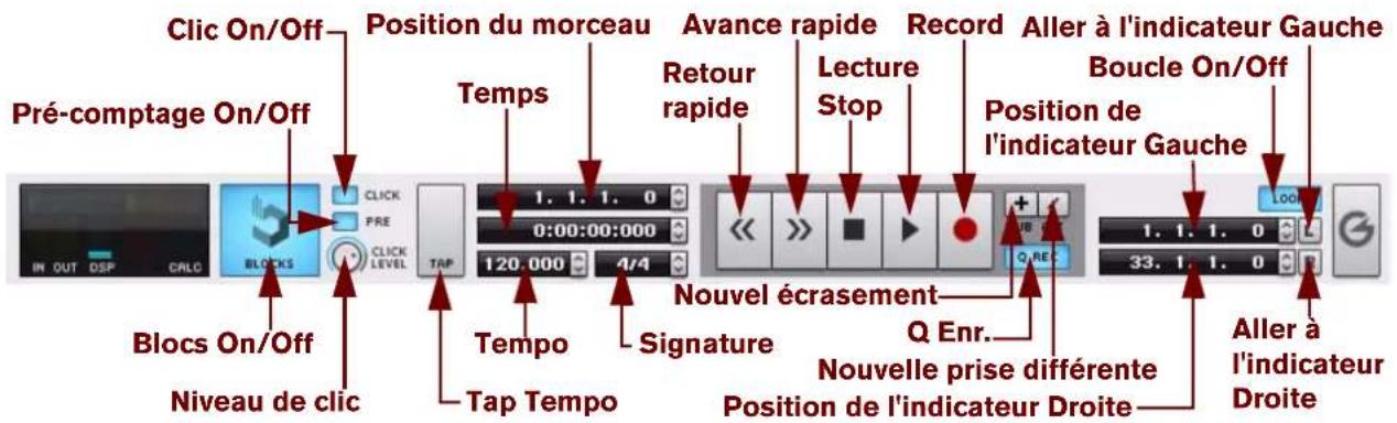 PROPELLERHEAD Reason 5.0 - Détails du panneau de transport - 1